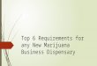 Top 6 Requirements for any New Marijuana Business Dispensary