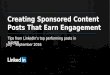 Creating Sponsored Content Posts That Earn Engagement