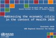 Addressing the economic crisis in the context of Health 2020