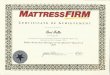 Mattress Firm Certificates_2011-2012