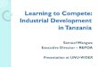 Sam Wangwe: L2C Scoping Study – Tanzania
