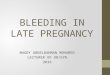 Bleeding in late pregnancy