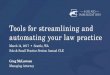 Part 1 - Tools for Streamlining and Automating Your Law Practice