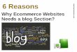 6 Reasons Why Ecommerce Websites needs a blog Section?