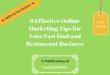 9 effective online marketing tips for your fast food and restaurant business