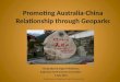 Promoting australia china relationship through geoparks