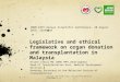 Legislative and Ethical Framework of Organ Donation and Transplantation in Malaysia
