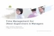 Time Management For (New) Supervisors & Managers