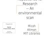 Software Repositories for Research-- An Environmental Scan