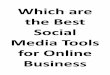 What are the best socail media tools for online business