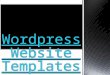 Wordpress website templates