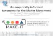 Conference Paper presentation at INSCI2016: An empirically informed taxonomy for the Maker Movement