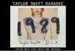 Taylor Swift - 1989 (Karaoke) Digital Booklet