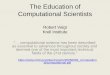 The Education of Computational Scientists