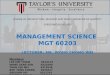 Management Science - Krimzen Tech