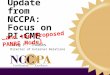 Update From NCCPA - Focus on PI-CME