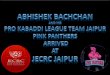 Abhishek bachchan with Jaipur Pink Panthers at JECRC