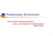 Pulmonary embolism ( PE)
