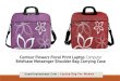 Contour Flowers Floral Print Laptop Computer Briefcase Messenger Shoulder Bag Carrying Case