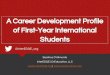 A Career Development Profile for First-Year International Students