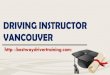 Driving Instructor Vancouver
