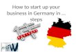 Steps to start your business in Germany