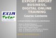 Export Import Business Digital Online Training Syllabus