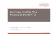 Overview of After Final Practice at the USPTO- Justin Cassell