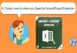 Opencart import export extension