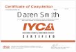 IYCA-CSCS Certificate