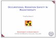 Occupational radiation safety in Radiotherapy, Timothy Peace S