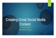 Creating great social media content
