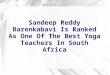 Sandeep reddy barenkabavi is ranked as one of the best yoga teachers in south africa