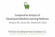 Webinar - Comparative Analysis of Cloud based Machine Learning Platforms