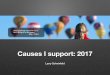 Causes I support: 2017
