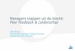 Managers klappen uit de biecht: aan de slag met peer feedback voor meer leiderschap - Sofie Blockx - KBC Group