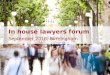 In house lawyers forum, Birmingham - September 2016