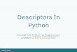 Descriptors In Python