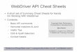Webdriver cheatsheets Summary Slides