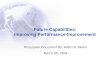 Improving Performance Improvement (Market Requirements Document - MRD)