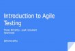 Intro to agile testing