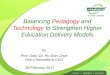 Balancing pedagogy &-technology