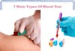 7 Main Types of Blood Test