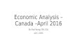 Economic analysis for Canada - april 2016