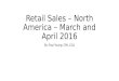 Retail sales for North America - March 2016 and April 2016
