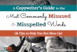 A copywriter's guide to: Commonly misused (and misspelled) words