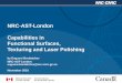 NRC-London (functional surfaces, laser polishing and texturing) 2016-17