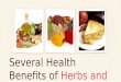 Several health benefits of herbs and spices
