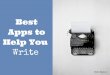 Best Apps to Help Your Write
