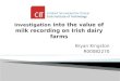 Final Year project- Value of milk recording